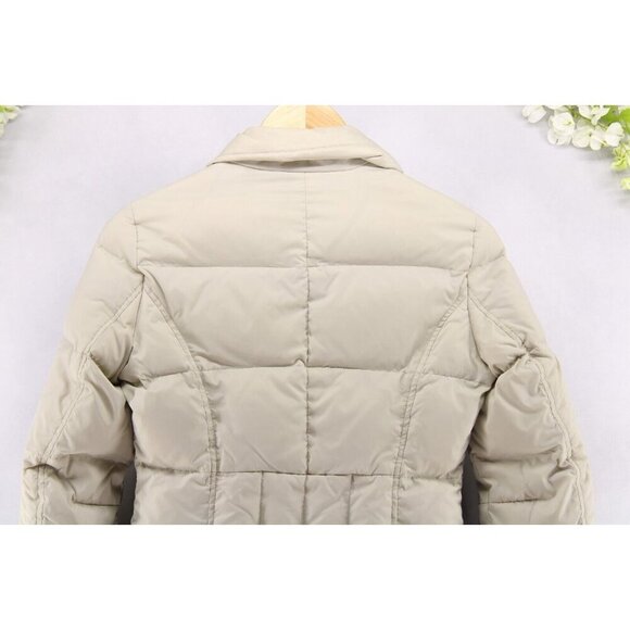United Colors of Benetton Beige Women's Down Feather Puffer Jacket Sz S /42 - Picture 4 of 8
